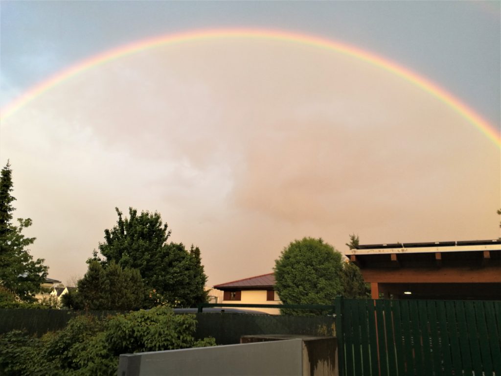 Regenbogen in Wels, Mai 21